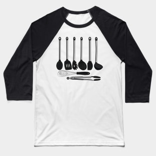 Kitchen utensil cartoon illustration Baseball T-Shirt